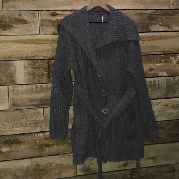 NWOT Free People taffy Sweater Cardi Coat Sz M Z269 - Picture 3 of 8